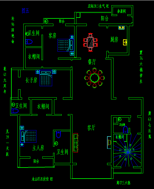 坐西北朝东南的房子布局